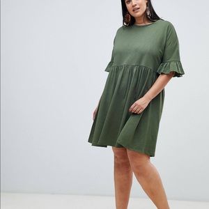 Frill Sleeve Smock Dress